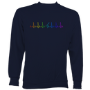 Guitar Heartbeat in Rainbow Colour Sweatshirt