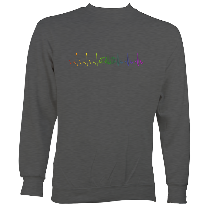 Heartbeat Concertina in Rainbow Colours Sweatshirt