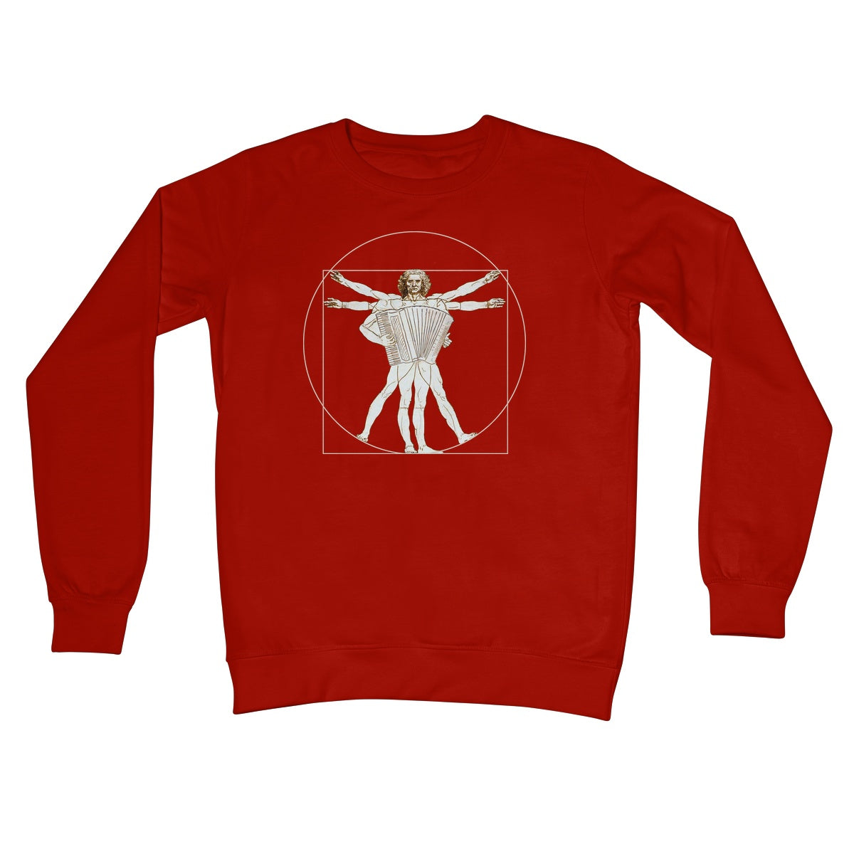 Da Vinci Vitruvian Man Accordion Sweatshirt