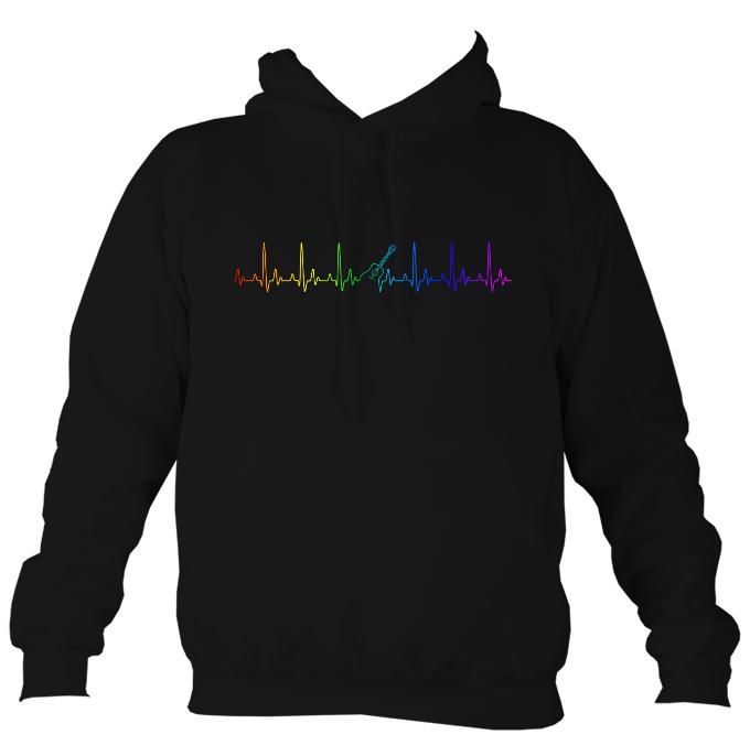 Guitar Heartbeat in Rainbow Colour Hoodie