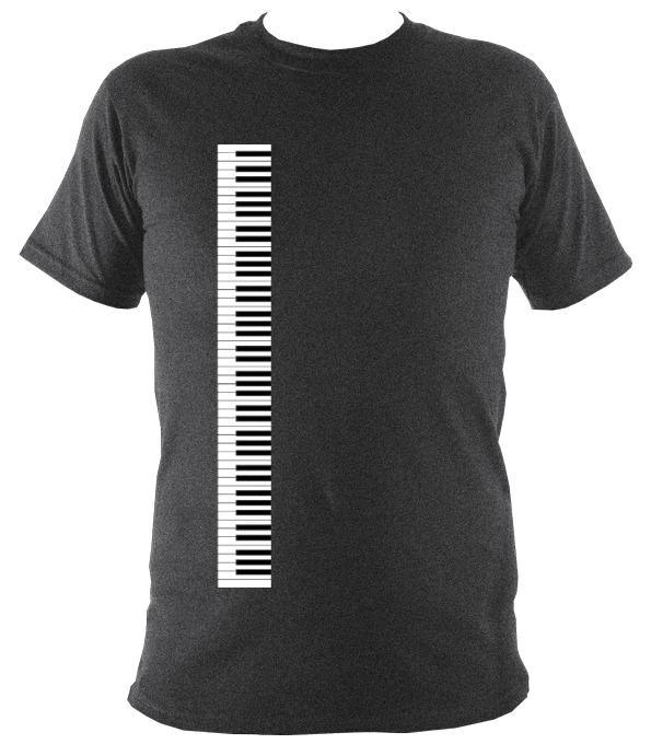 Piano / Accordion Keyboard T-shirt - T-shirt - Dark Heather - Mudchutney