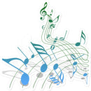 Abstract Music Score Sticker