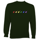 Rainbow Coloured Row of Guitars Sweatshirt