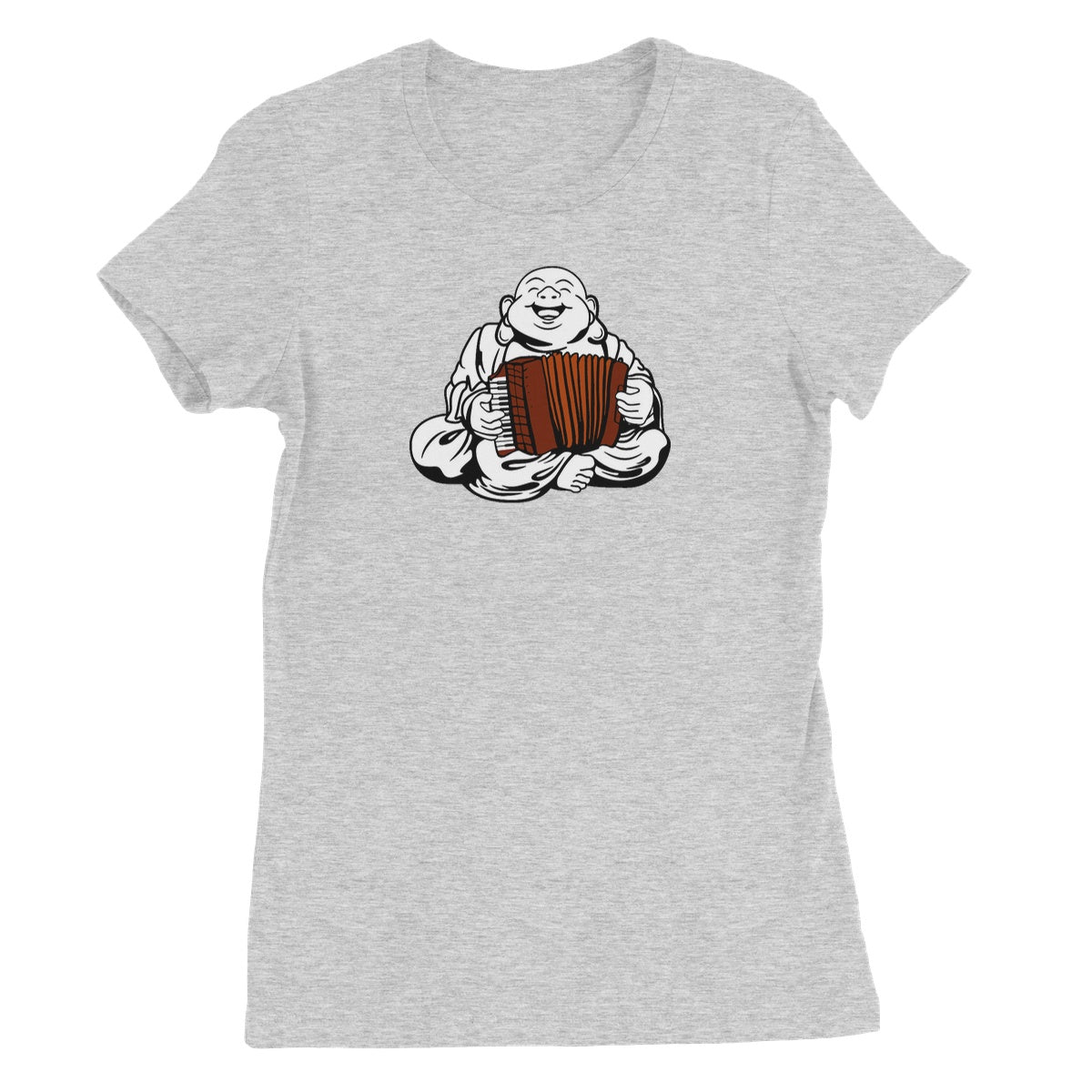 Accordion Playing  Buddha Women's T-Shirt