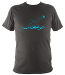 Kitesurfing T-shirt with stylised waves