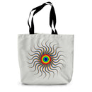 Colourful Wavy Sun Canvas Tote Bag