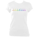 update alt-text with template ""Guitar Heartbeat in Rainbow Colour Fitted T-shirt - T-shirt - White - Mudchutney