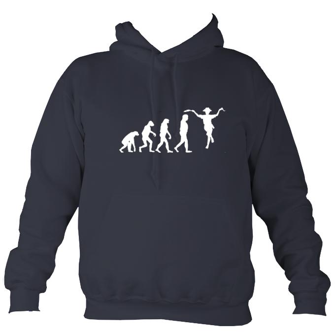 Evolution of Morris Dancers Hoodie-Hoodie-Denim-Mudchutney