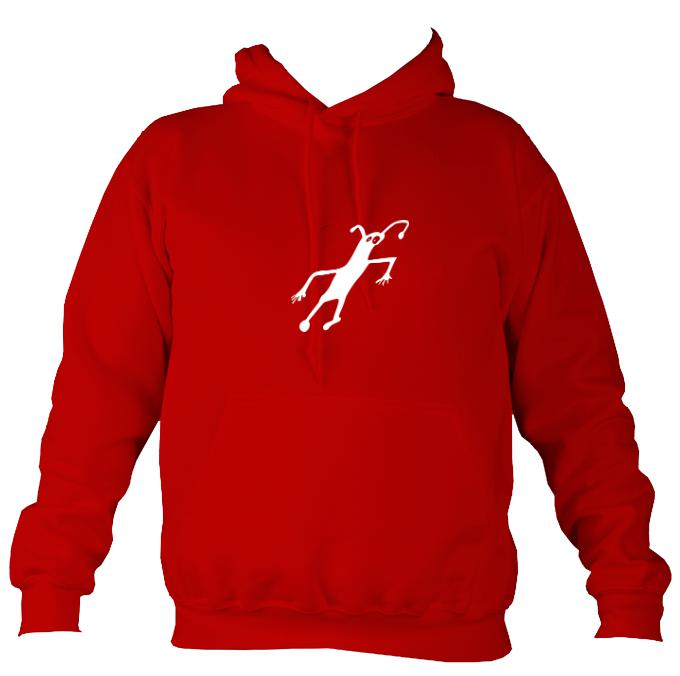 Caveman Painting Hoodie-Hoodie-Fire red-Mudchutney