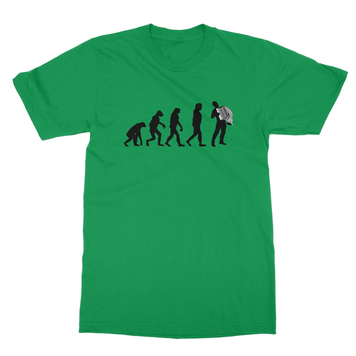 Evolution of Accordion Player T-Shirt