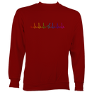 Guitar Heartbeat in Rainbow Colour Sweatshirt