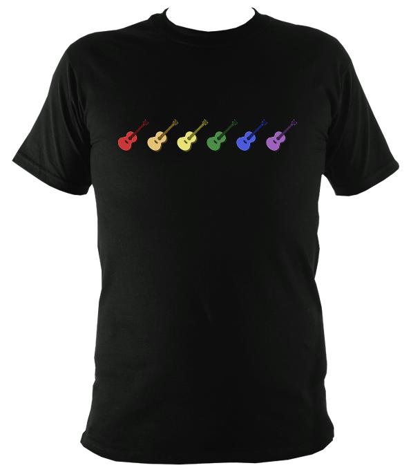 Rainbow of Coloured Guitars T-Shirt