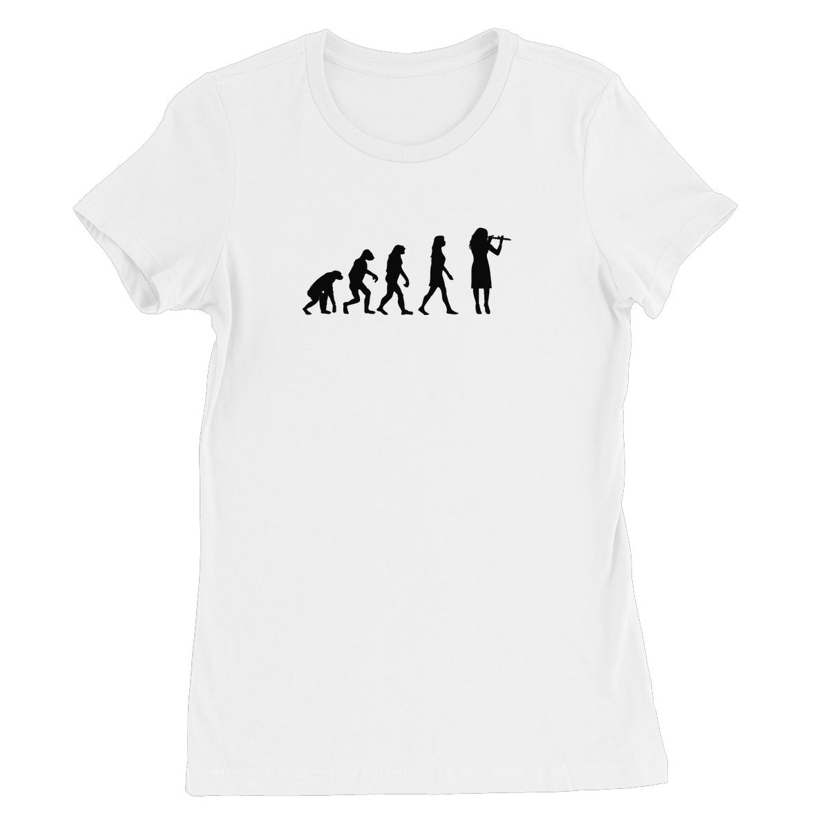 Evolution of Female Flute Players Women's T-Shirt