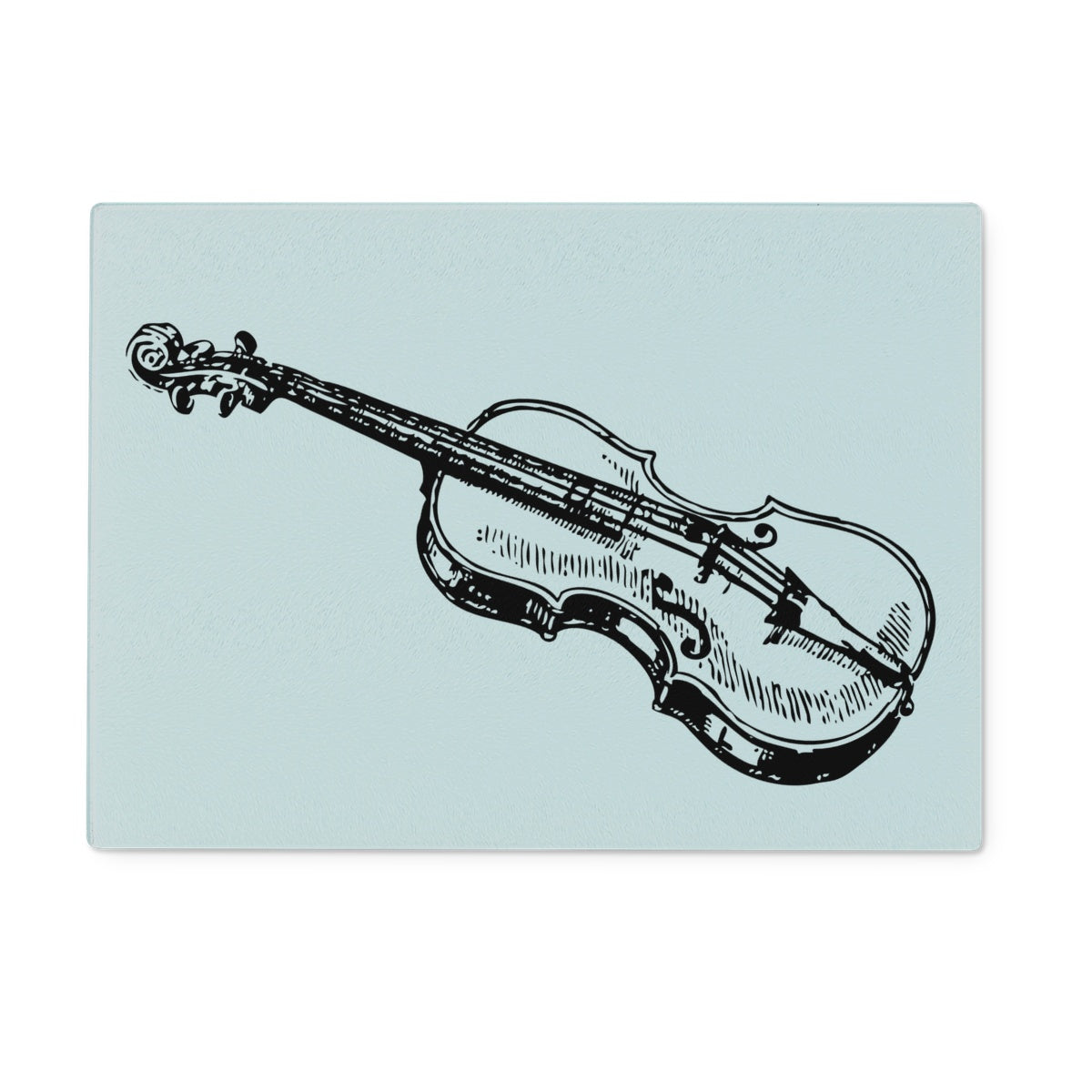 Fiddle Sketch Glass Chopping Board