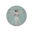 Da Vinci Vitruvian Man Melodeon Glass Chopping Board