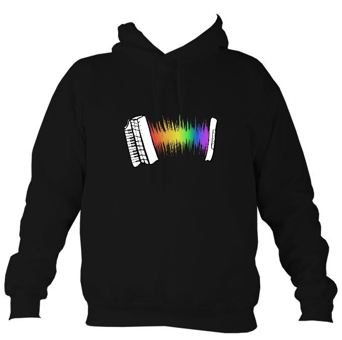 Rainbow Sound Wave Piano Accordion Hoodie