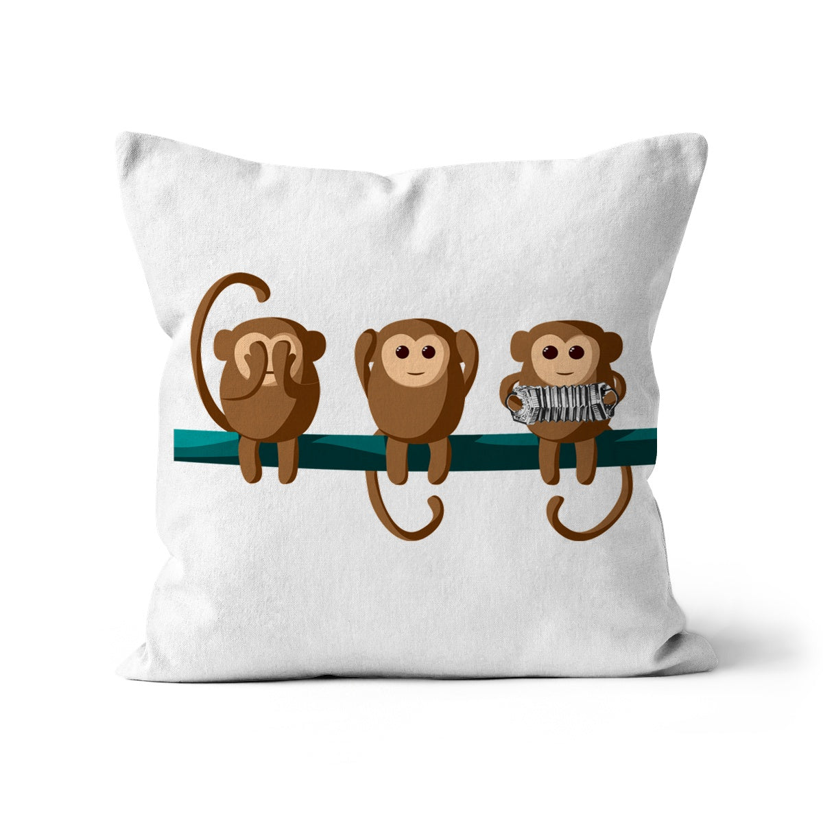 Play No Concertina Monkeys Cushion