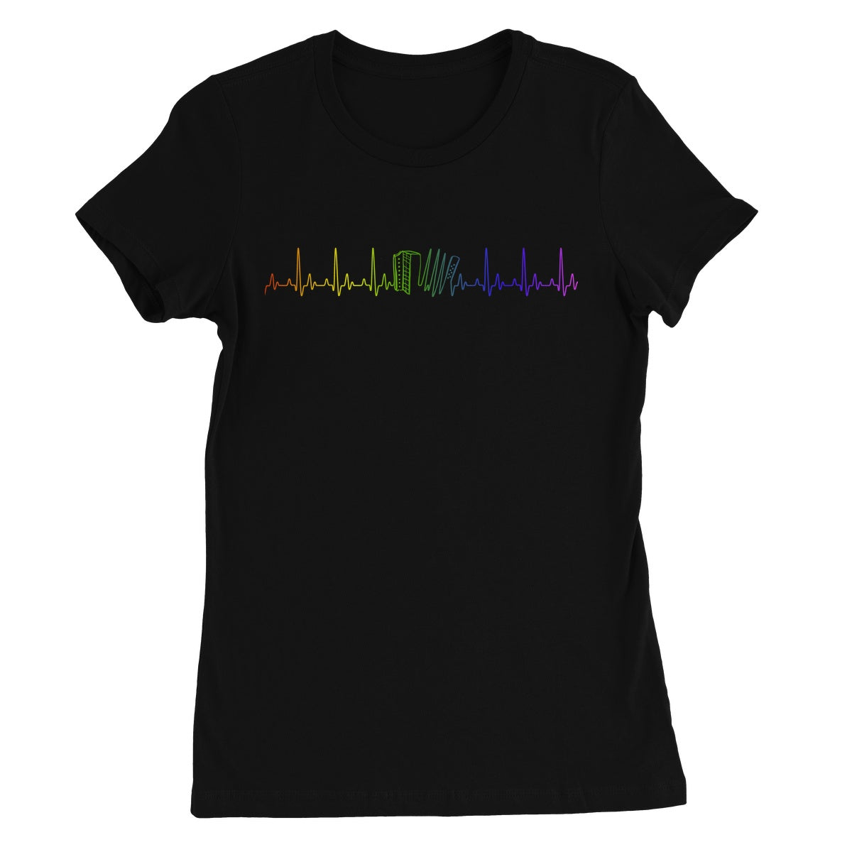 Rainbow Heartbeat Melodeon Women's T-Shirt