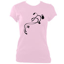 update alt-text with template Ladies Flower Fitted T-shirt - T-shirt - Light Pink - Mudchutney