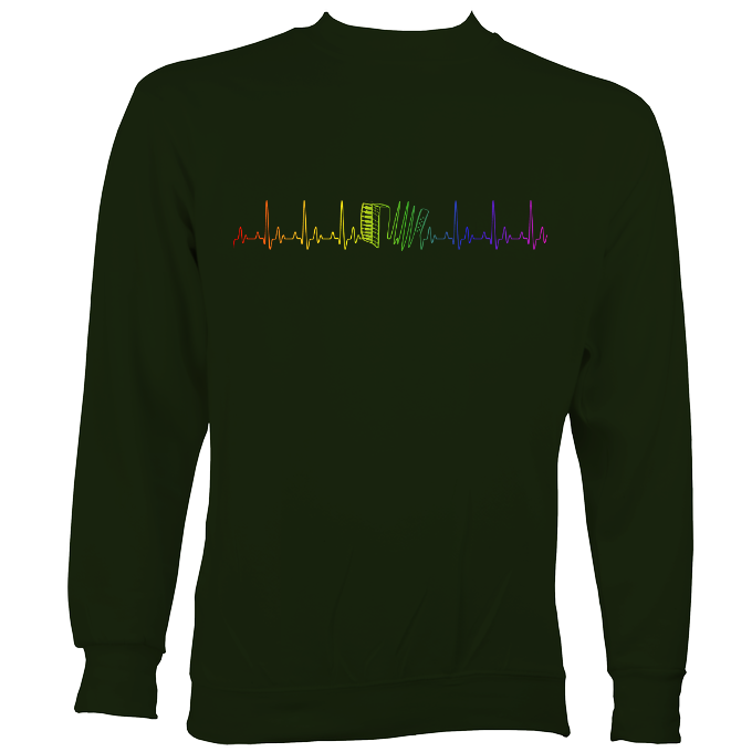 Heartbeat Rainbow Accordion Sweatshirt