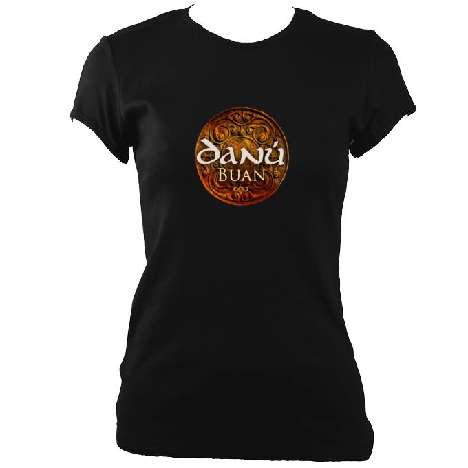 update alt-text with template Danú Buan Womens Fitted T-shirt - T-shirt - Black - Mudchutney