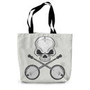 Skull and crossed Banjos Canvas Tote Bag