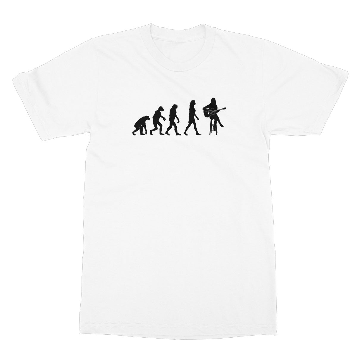 Evolution of Female Flute Player T-Shirt