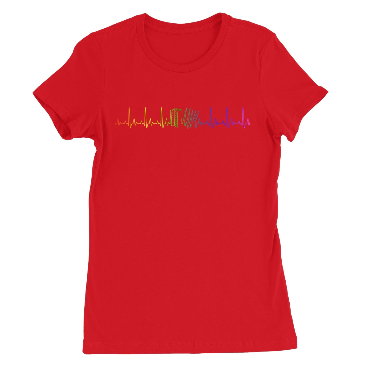 Rainbow Heartbeat Melodeon Women's T-Shirt