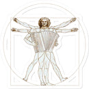 Da Vinci Vitruvian Man Accordion Sticker