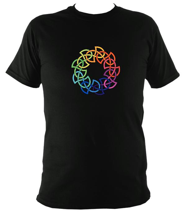 Rainbow Coloured Celtic Knot T-shirt