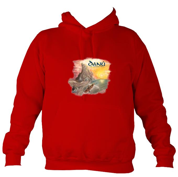 Danú Ten Thousand Miles Hoodie-Hoodie-Fire red-Mudchutney