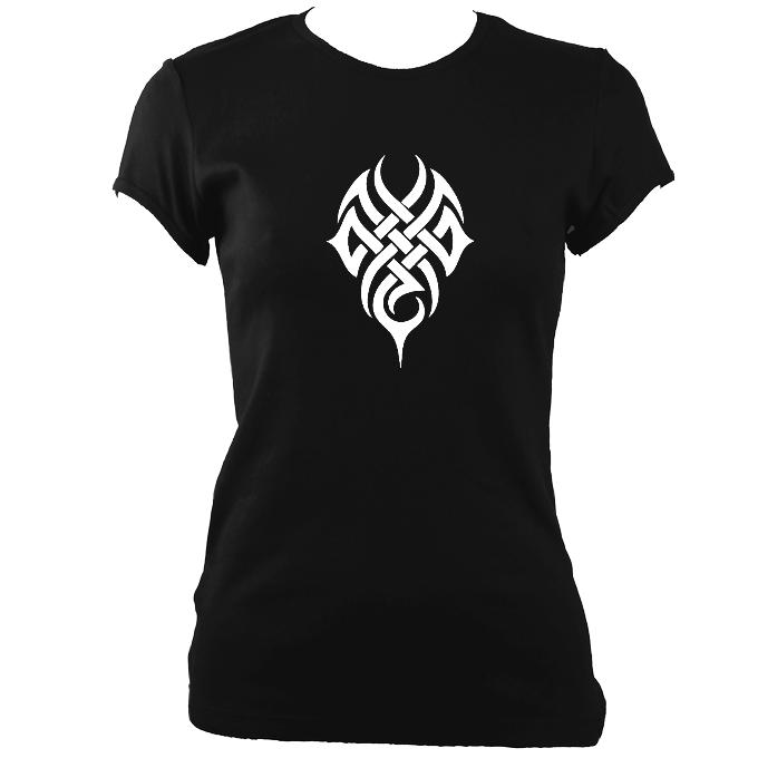 Woven Tribal Tattoo Ladies Fitted T-shirt