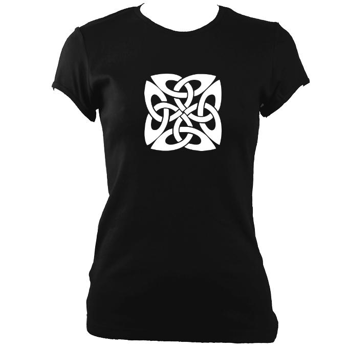 Celtic Square-ish Knot Ladies Fitted T-Shirt