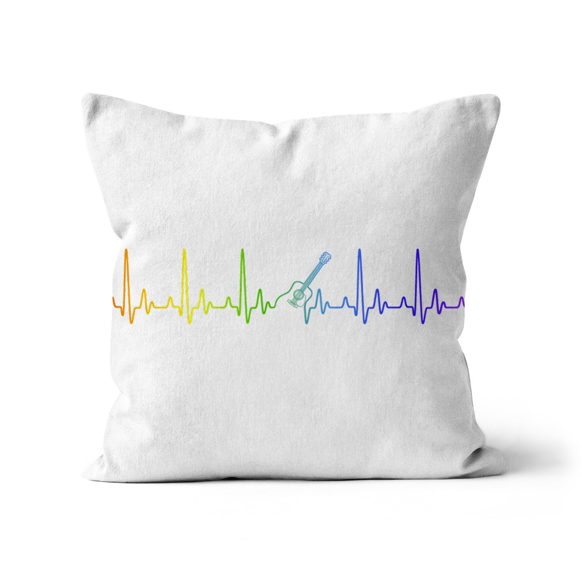 Rainbow Heartbeat Guitar Cushion