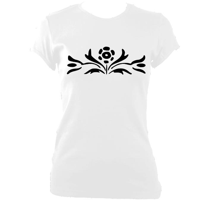 Flower Ladies Fitted T-shirt