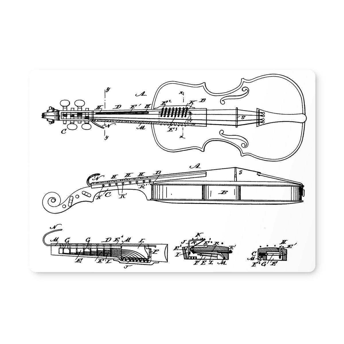 Fiddle Patent Placemat