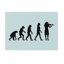 Evolution of Female Fiddle Players Glass Chopping Board