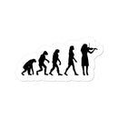 Evolution of Female Fiddle Players Sticker