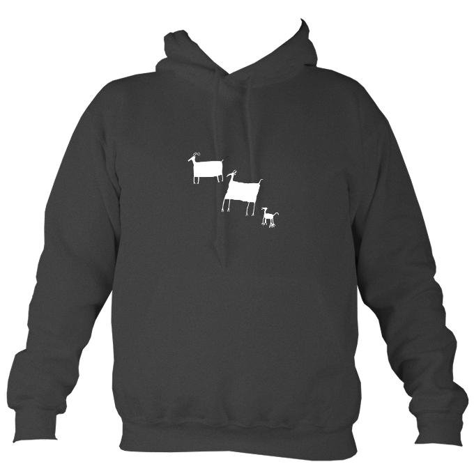 Primative Cave Animals Hoodie-Hoodie-Charcoal-Mudchutney