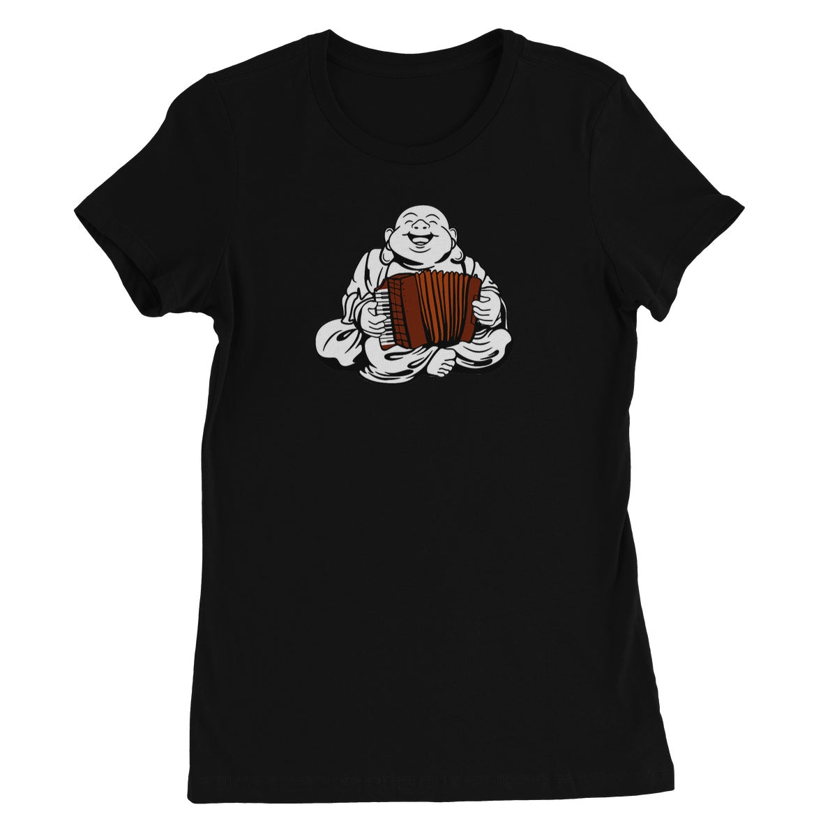 Accordion Playing  Buddha Women's T-Shirt