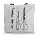 Fiddle Patent Canvas Tote Bag