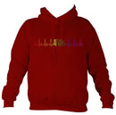 Heartbeat Rainbow Accordion Hoodie-Hoodie-Red hot chilli-Mudchutney