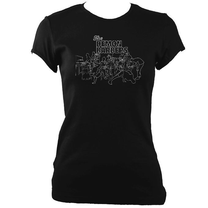 The Demon Barbers XL Ladies Fitted T-shirt