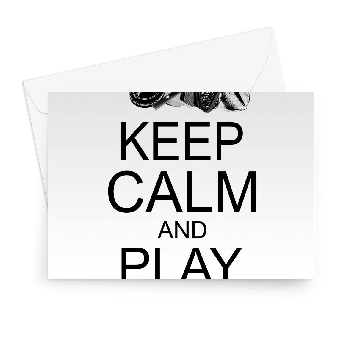 Keep Calm & Play Folk Music Greeting Card