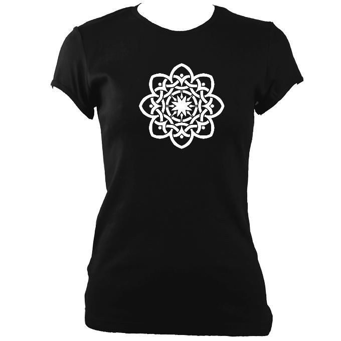 Celtic Flower Ladies Fitted T-shirt