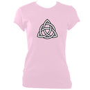 update alt-text with template Celtic Triangular Knot Ladies Fitted T-shirt - T-shirt - Light Pink - Mudchutney