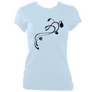 update alt-text with template Ladies Flower Fitted T-shirt - T-shirt - Light Blue - Mudchutney