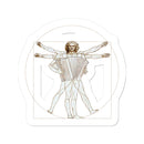 Da Vinci Vitruvian Man Accordion Sticker