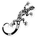 Tribal Gecko Sticker