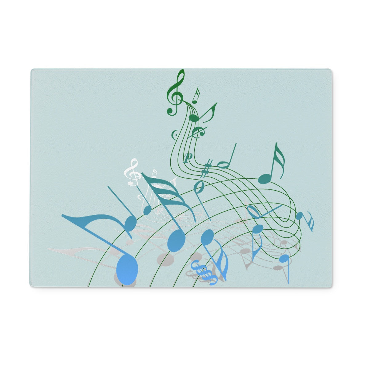 Abstract Music Score Glass Chopping Board